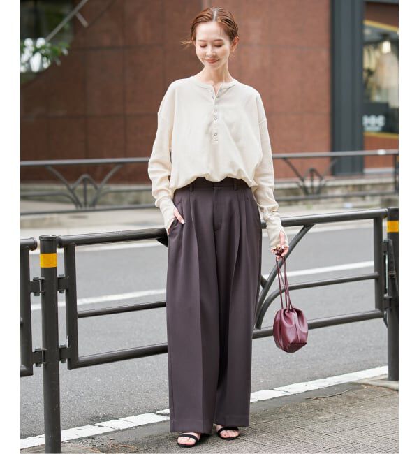 SLOBE IENA「HANES/ヘインズ SLOBE別注 ヘンリーネックワッフル ロンTEE」|Tシャツ・カットソー|