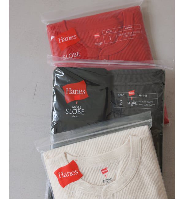 SLOBE IENA「HANES/ヘインズ SLOBE別注 ヘンリーネックワッフル ロンTEE」|Tシャツ・カットソー|