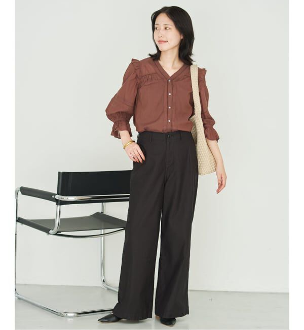 SLOBE IENA「《4サイズ展開/WEB限定/予約》コットンストレートパンツ」|カーゴ|
