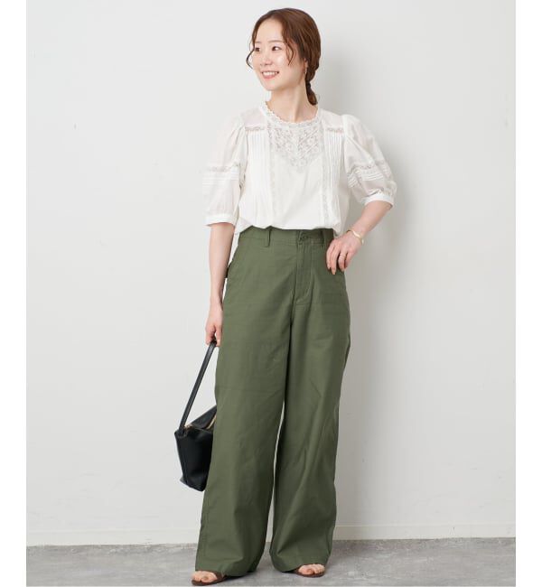 SLOBE IENA「《4サイズ展開/WEB限定/予約》コットンストレートパンツ」|カーゴ|