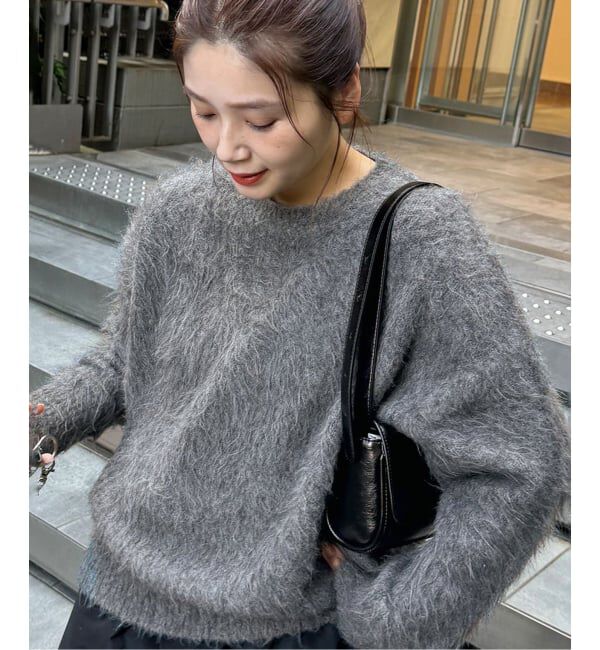 JOURNAL STANDARD「《WEB限定追加予約》シャギークルーネックプルオーバー」|ニット・セーター|グレー
