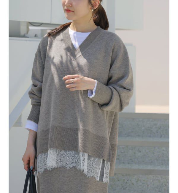 JOURNAL STANDARD relume「《予約》ウォッシャブルウールミックスVネックプルオーバー」|ニット・セーター|グレーA