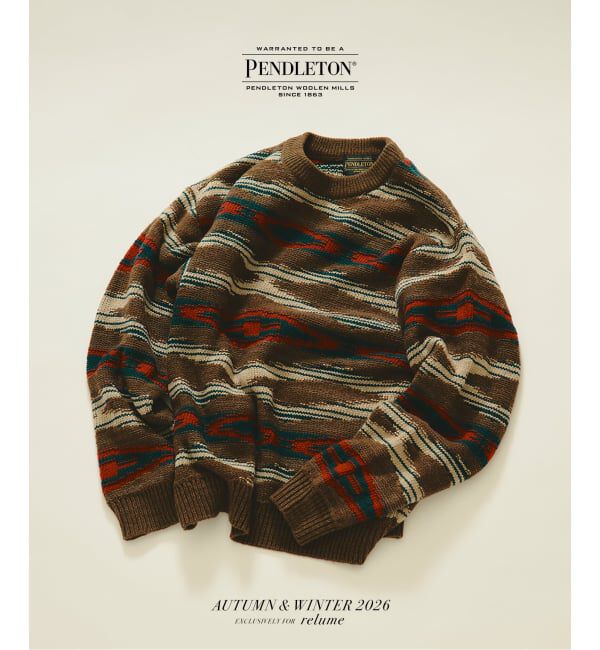 JOURNAL STANDARD relume「《予約》PENDLETON / ペンドルトン 別注 ジャカード ニット」|ニット・セーター|ブラウン