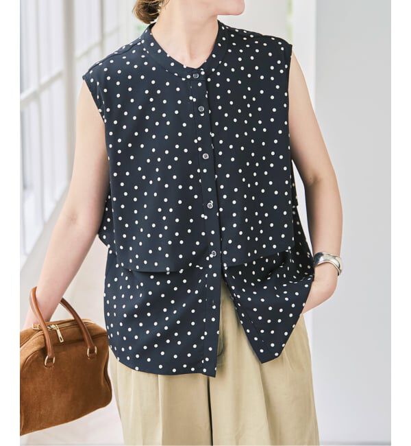 Spick and Span「ドットノースリブラウス」|シャツ・ブラウス|