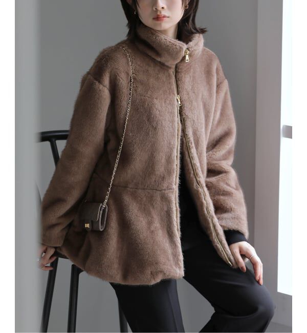  「《予約》【洗える】ペプラムファーコート」|その他|