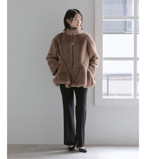  「《予約》【洗える】ペプラムファーコート」|その他|