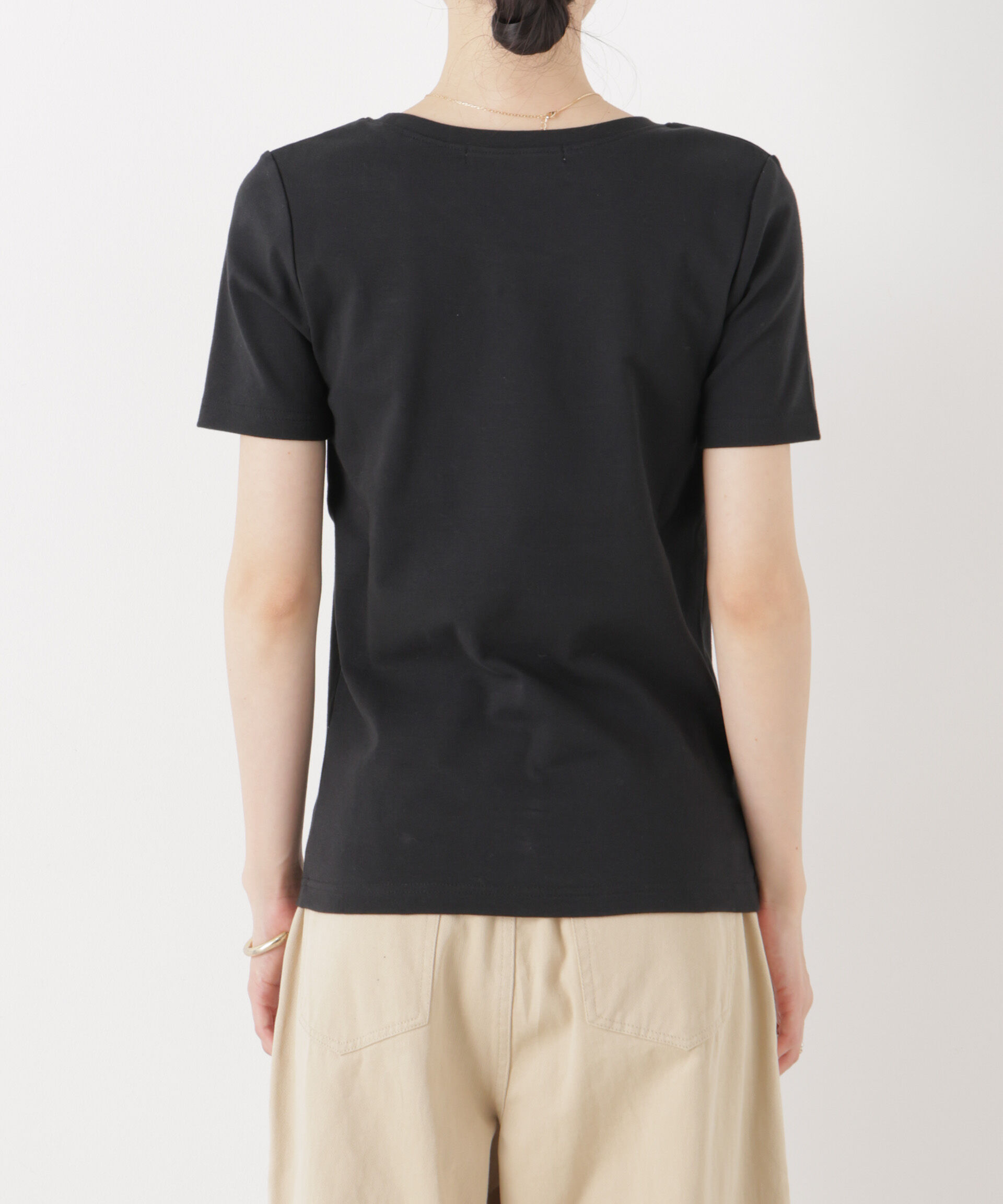 NANO universe「抗菌防臭コットンフライスカットクルーネックトップス」|Tシャツ・カットソー|