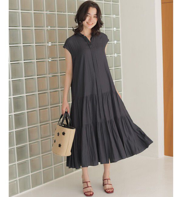 組曲「【加藤ローサさん着用・WEB限定】ギャザーライトデシン ティアードワンピース」|ワンピース|