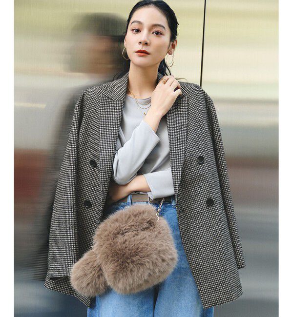 23区「【洗える】サテン ロングスリーブ Tシャツ」|Tシャツ・カットソー|
