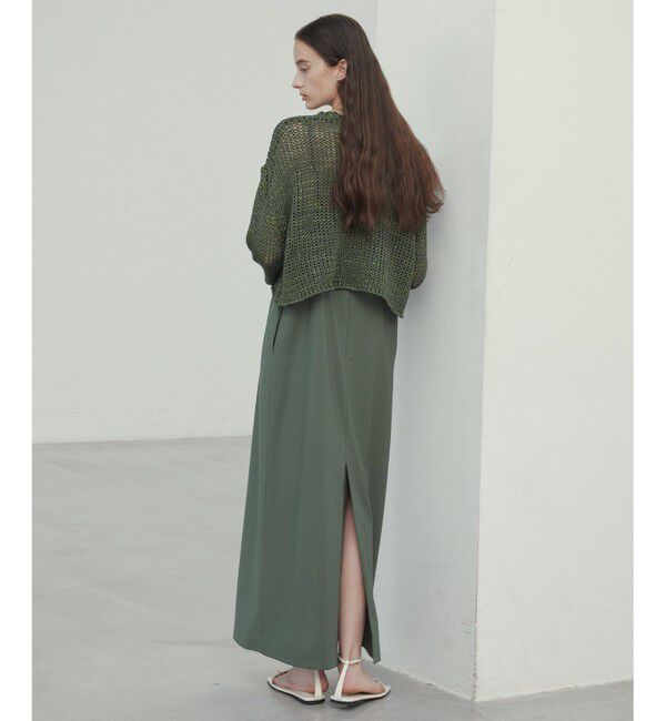 BEIGE,「【洗える・STORY 6月号掲載】THYME / クルーネックコットンメッシュニット」|ニット・セーター|