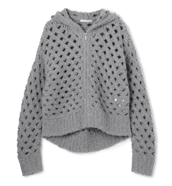 BEIGE,「KOKOMO / ウールアルパカメッシュニットパーカー」|ニット・セーター|