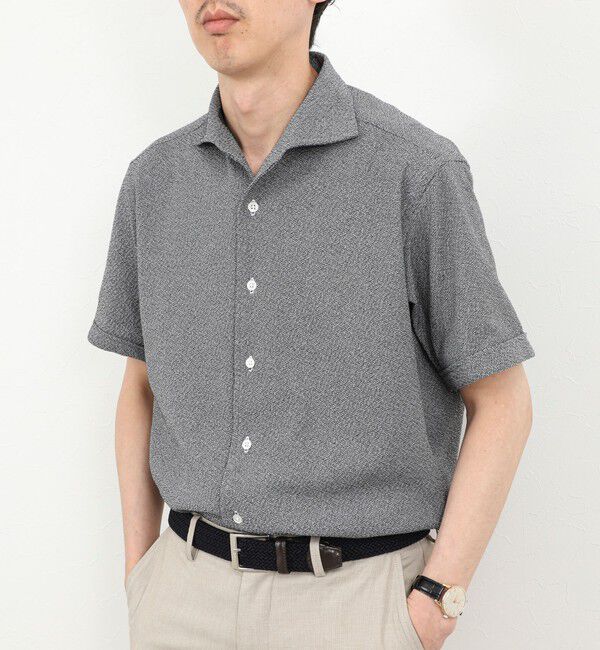 NOLLEY'S goodman「《ビジカジ対応》リンクス イタリアンカラーSS 半袖シャツ26SS」|シャツ・ブラウス|