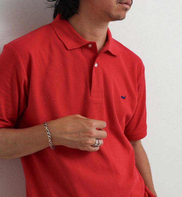 NOLLEY'S goodman「【BECシリーズ】【WEB限定】《ビジカジ対応》クジラ刺繍 ドライカノコユーティリティポロシャツ 26SS」|ポロシャツ|レッド