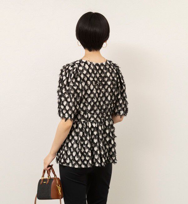 NOLLEY'S sophi「【WEB＆一部店舗限定】ラティスジャガードペプラムブラウス」|シャツ・ブラウス|