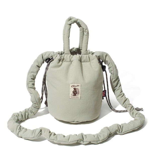 GLOSTER「【COBMASTER】PADDED-MUFFIN DRAWSTRING SHOULDERBAG」|ショルダー・メッセンジャー|ライトグレー
