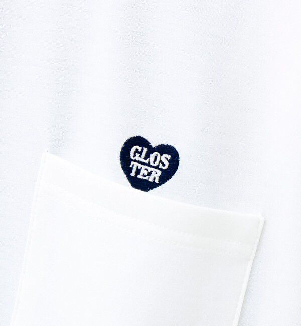 GLOSTER「【ユニセックスで着たい】接触冷感ハート刺繍ポケTEE」|Tシャツ・カットソー|