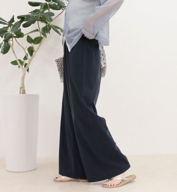 fredy emue「リネン混ウエストレイヤードパンツ」|チノ|