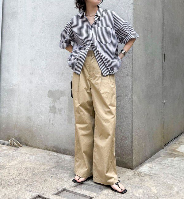 fredy emue「【人気につき半袖Ver.で再登場】汗染み軽減加工COTTON半袖シャツブルゾン」|シャツ・ブラウス|