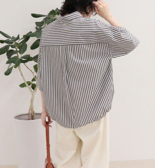 fredy emue「【人気につき半袖Ver.で再登場】汗染み軽減加工COTTON半袖シャツブルゾン」|シャツ・ブラウス|