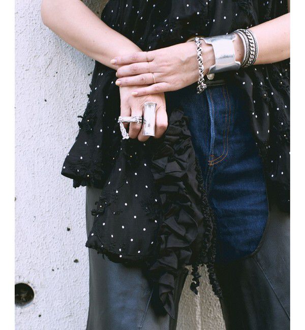 SALON adam et rope'「【crinkle crinkle crinkle】別注ドット3D刺繍フリルトートバッグ」|トートバッグ|