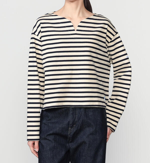 ORCIVAL「ORCIVAL | コットンロード スキッパーネック長袖カットソー WOMEN」|Tシャツ・カットソー|ECRU系1