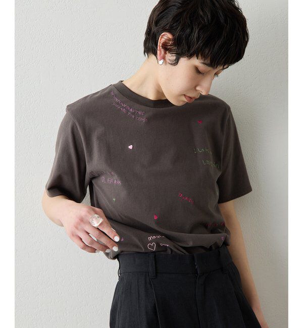 THE PAUSE「【THE PAUSE】シシュウTシャツ」|Tシャツ・カットソー|