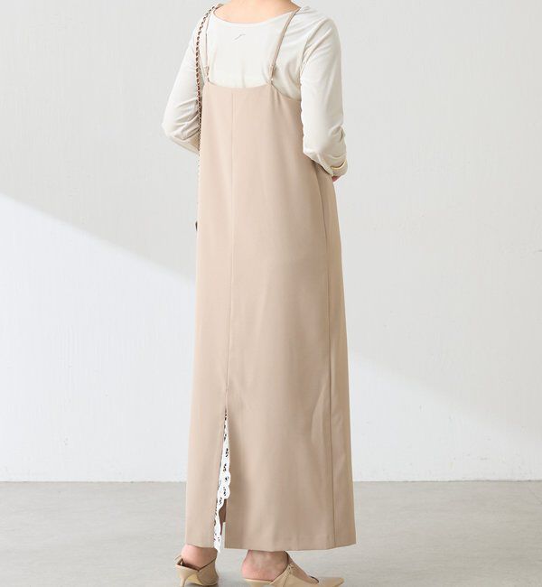  「【Nuel/ヌエル】バックレースドッキングキャミワンピース」|ワンピース|