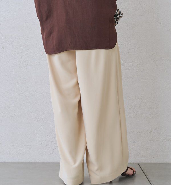  「【4サイズ展開】タックワイドスラックス」|チノ|