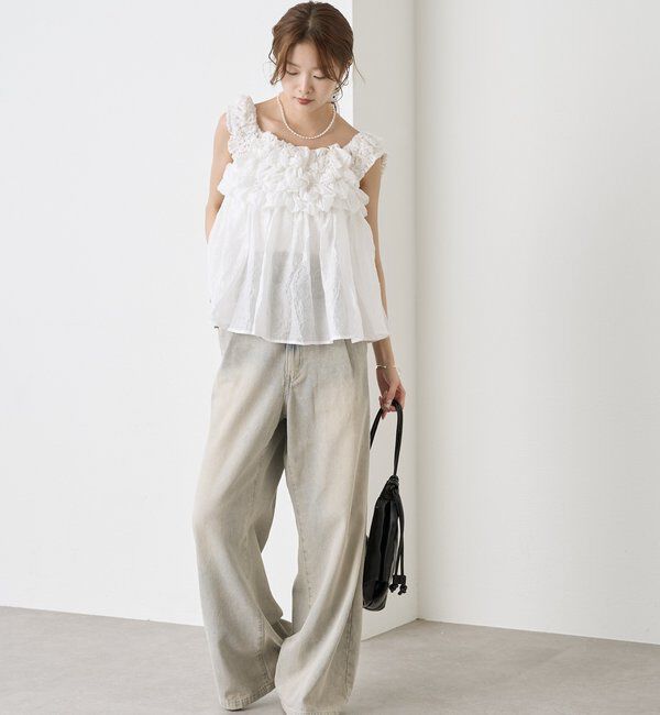  「ふわふわシャーリングチュニック」|シャツ・ブラウス|