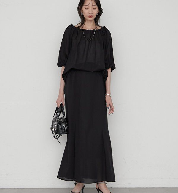  「《セットアップ可》【JAPAN MADE】カラミメッシュフレアスカート」|スカート|