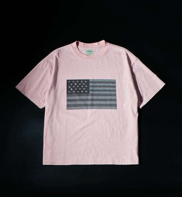  「【UNISEX】【KOOKY'N】スタースタッズフラッググラフィックTEE」|Tシャツ・カットソー|