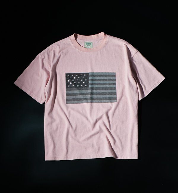  「【UNISEX】【KOOKY'N】スタースタッズフラッググラフィックTEE」|Tシャツ・カットソー|