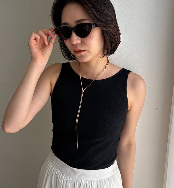  「【バックオープン】カップ付アメスリタンク」|キャミソール|