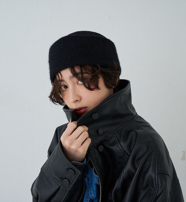 Rouge vif「ラムレザースタンドカラーブルゾン」|ブルゾン・スタジャン|