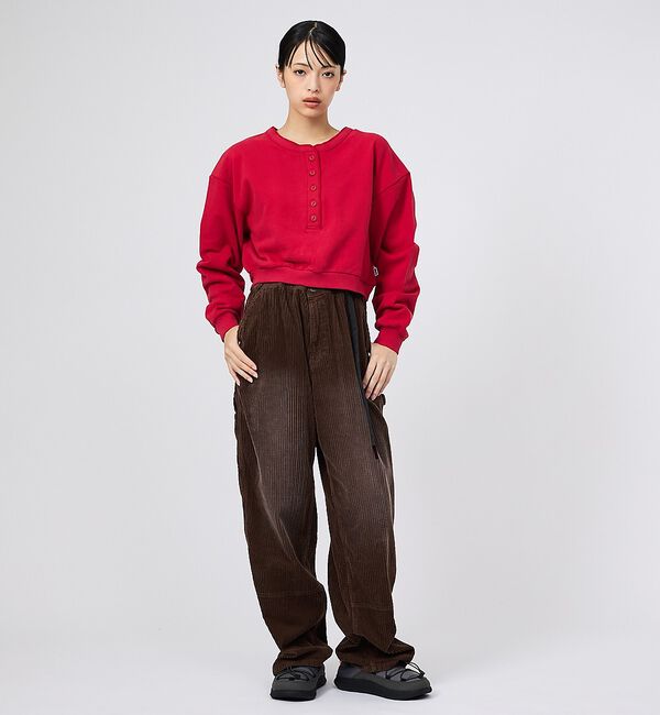 Rouge vif「【DISCUS/ディスカス】ワイドクルーネックプルオーバー/カットソー/裏毛/ピ」|Tシャツ・カットソー|