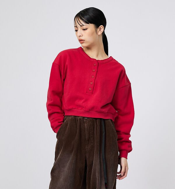 Rouge vif「【DISCUS/ディスカス】ワイドクルーネックプルオーバー/カットソー/裏毛/ピ」|Tシャツ・カットソー|