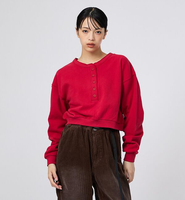 Rouge vif「【DISCUS/ディスカス】ワイドクルーネックプルオーバー/カットソー/裏毛/ピ」|Tシャツ・カットソー|