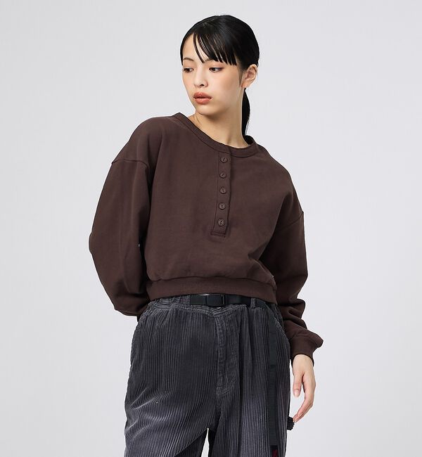 Rouge vif「【DISCUS/ディスカス】ワイドクルーネックプルオーバー/カットソー/裏毛/ピ」|Tシャツ・カットソー|
