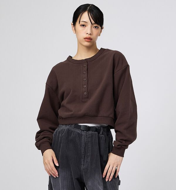 Rouge vif「【DISCUS/ディスカス】ワイドクルーネックプルオーバー/カットソー/裏毛/ピ」|Tシャツ・カットソー|
