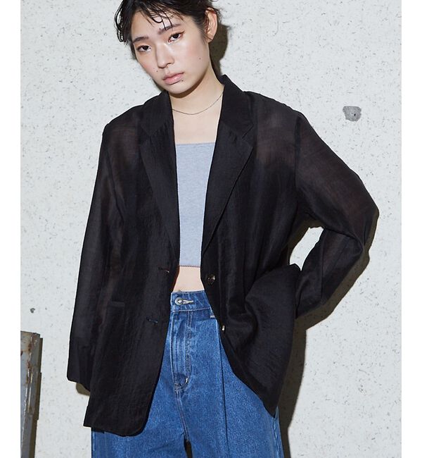NOMINE「バックスリット シルキー シアー ジャケット」|その他|