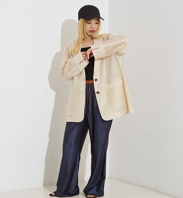 NOMINE「バックスリット シルキー シアー ジャケット」|その他|