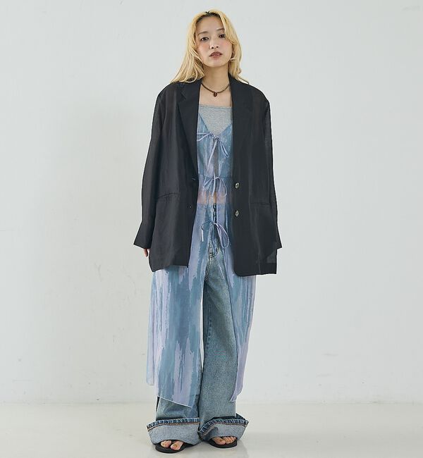 NOMINE「バックスリット シルキー シアー ジャケット」|その他|