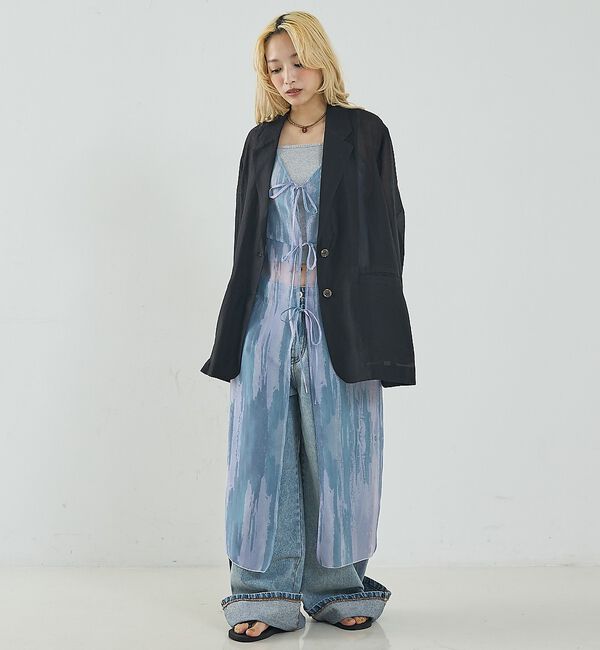 NOMINE「バックスリット シルキー シアー ジャケット」|その他|