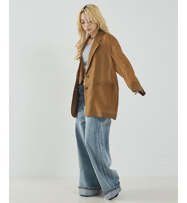 NOMINE「バックスリット シルキー シアー ジャケット」|その他|