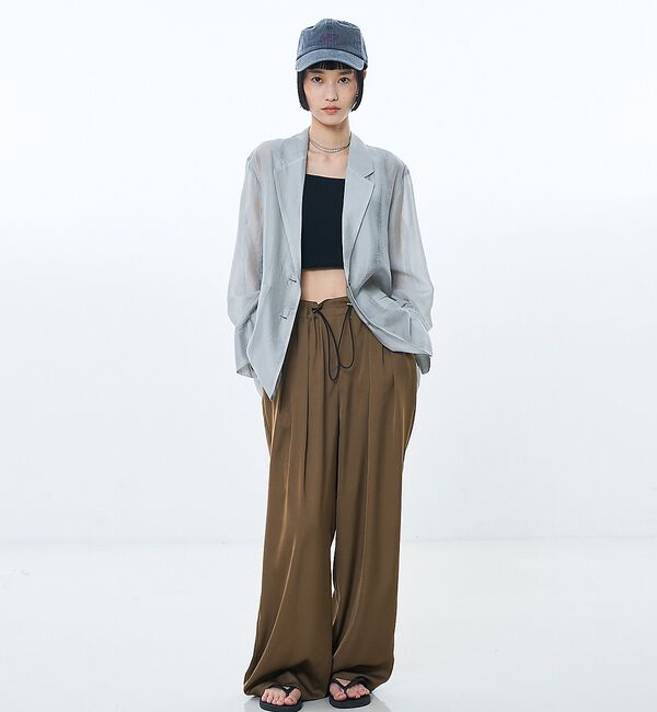 NOMINE「バックスリット シルキー シアー ジャケット」|その他|