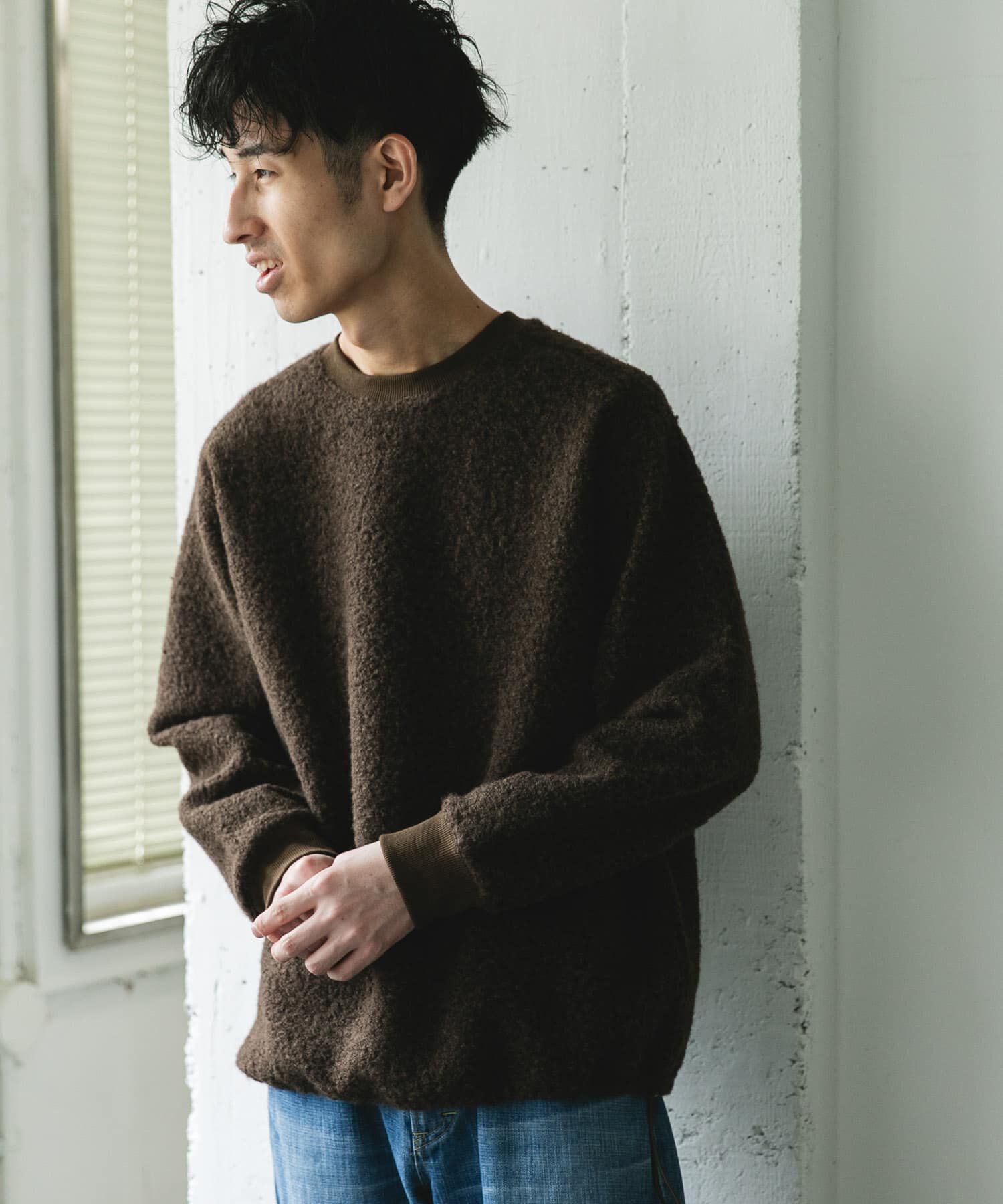 URBAN RESEARCH DOORS「ラグランスリーブブークレー プルオーバー」|Tシャツ・カットソー|