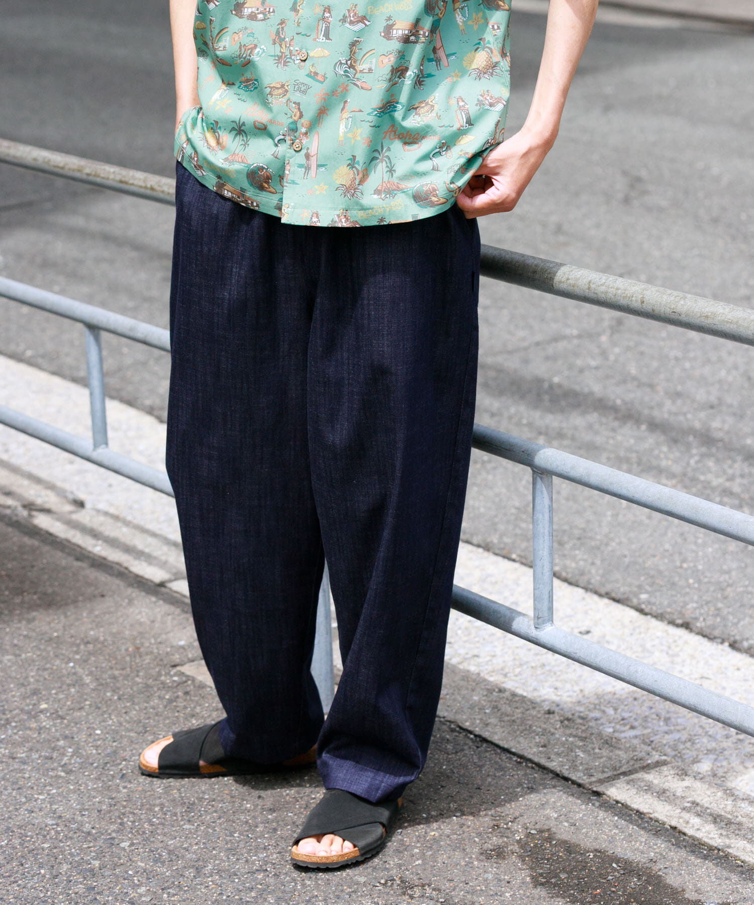 Sonny Label 「デニムライクイージーワイドパンツ」|デニム|