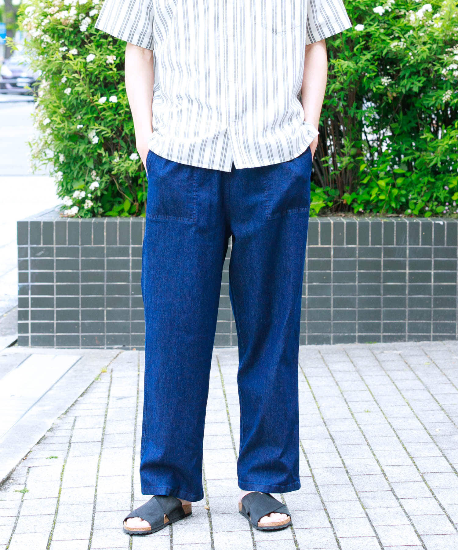 Sonny Label 「接触冷感デニムイージーパンツ」|デニム|