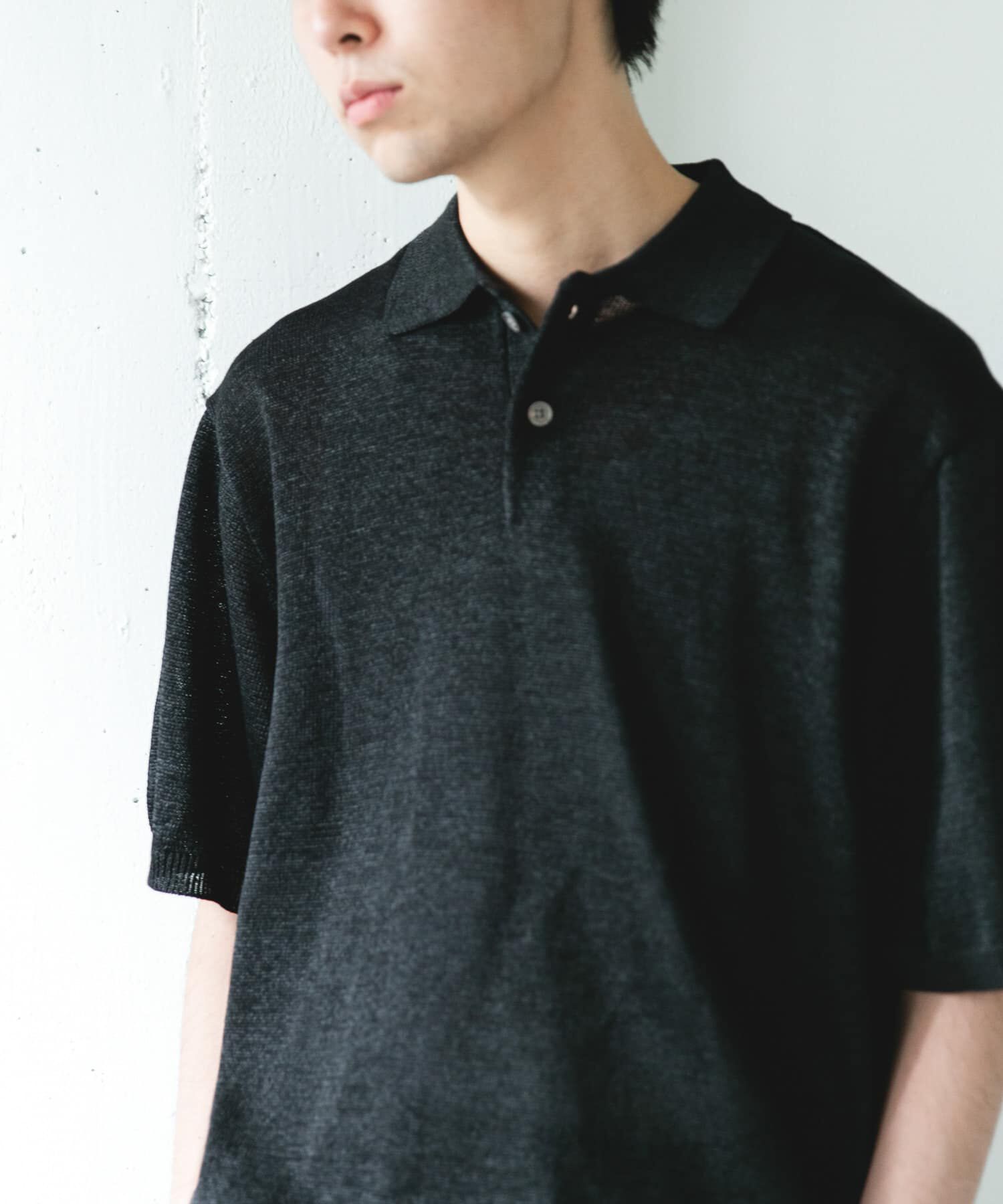 URBAN RESEARCH DOORS「『洗濯可/UVカット』『URTECH』Aircare ショートスリーブニットポロ」|ニット・セーター|