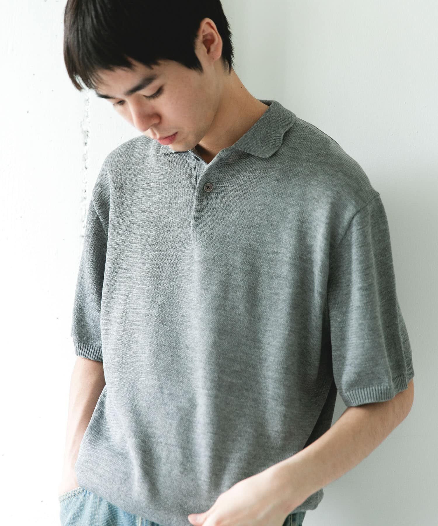 URBAN RESEARCH DOORS「『洗濯可/UVカット』『URTECH』Aircare ショートスリーブニットポロ」|ニット・セーター|